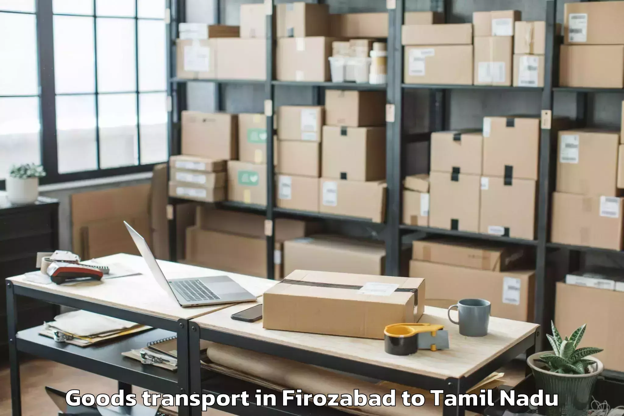 Book Firozabad to Thirukkuvalai Goods Transport